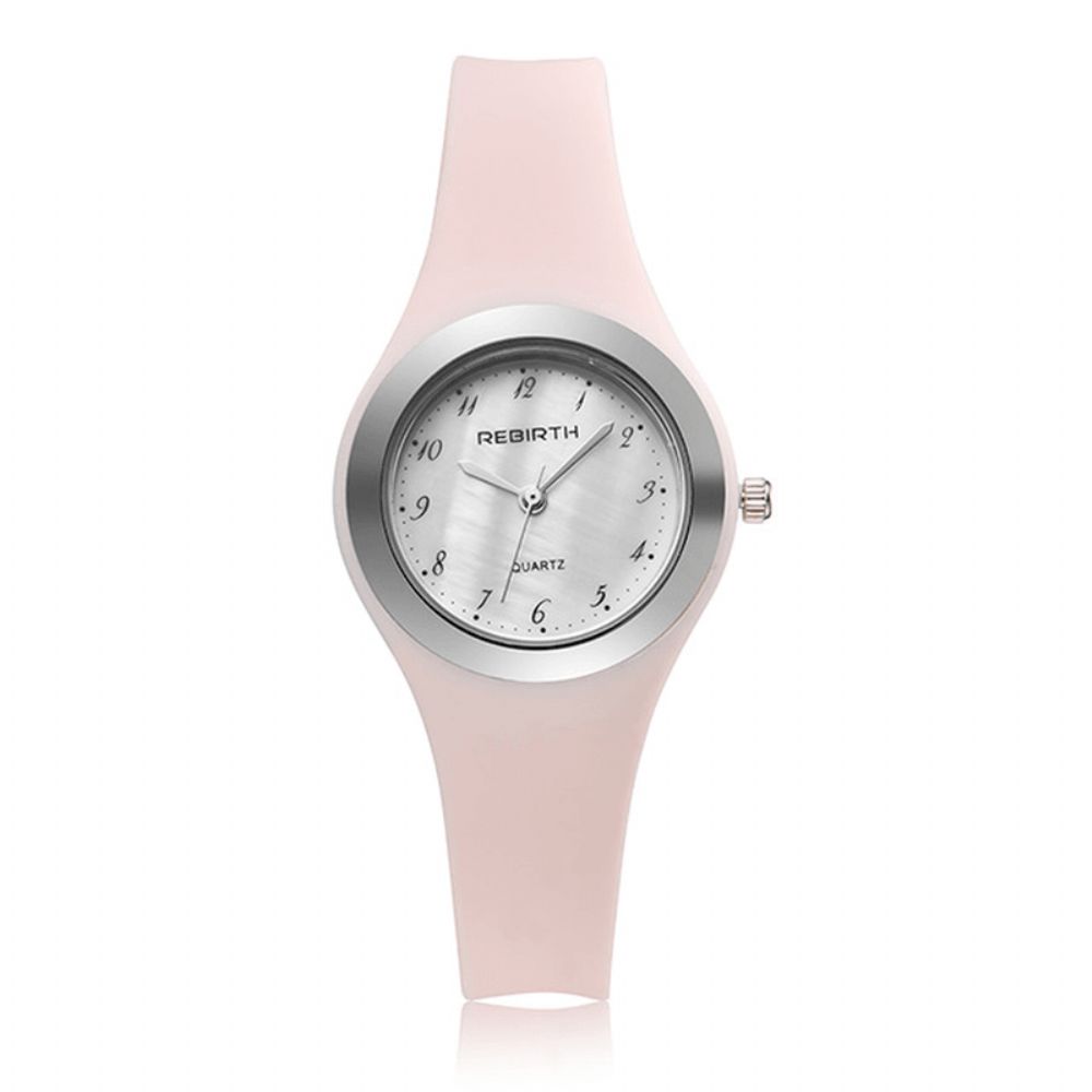 Wedergeboorte Re091 Casual Stijl Dames Polshorloge Siliconen Zachte Band Quartz Horloges