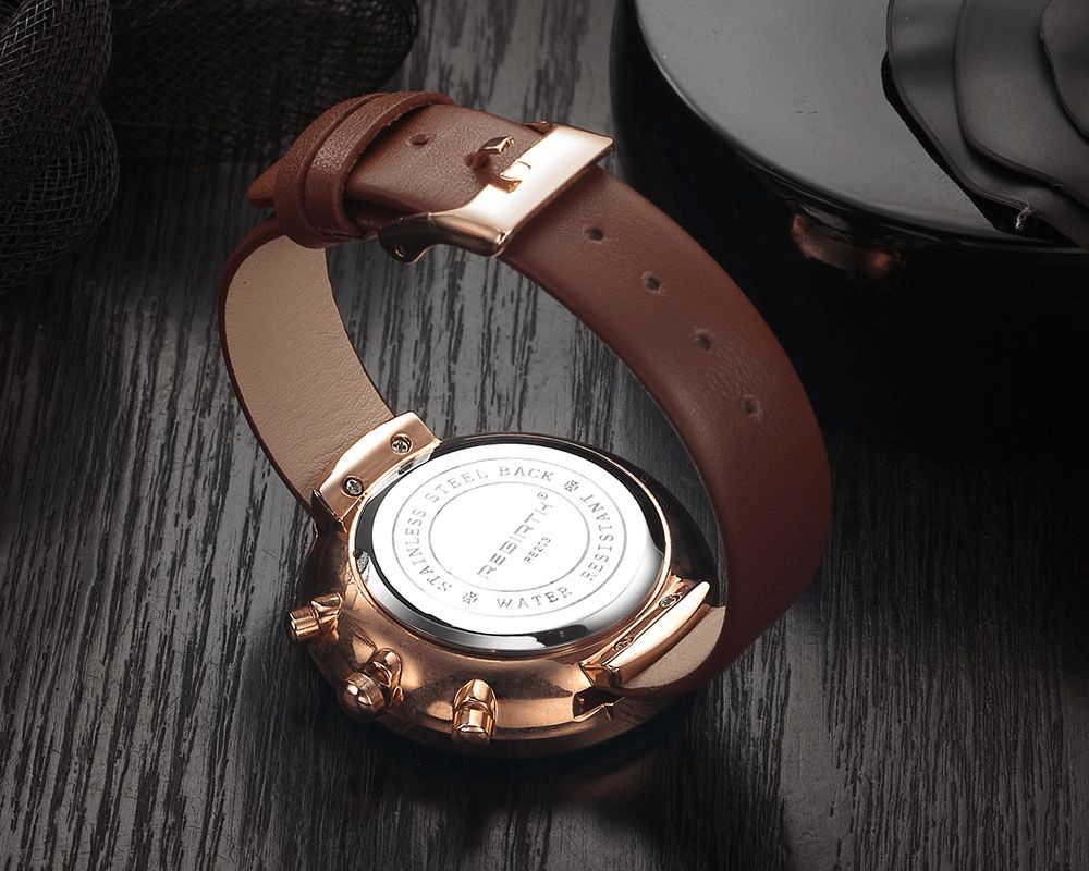 Wedergeboorte Re203 Casual Stijl Dames Polshorloge Decoratieve Kleine Wijzerplaten Quartz Horloge