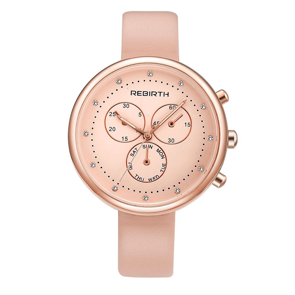 Wedergeboorte Re203 Casual Stijl Dames Polshorloge Decoratieve Kleine Wijzerplaten Quartz Horloge