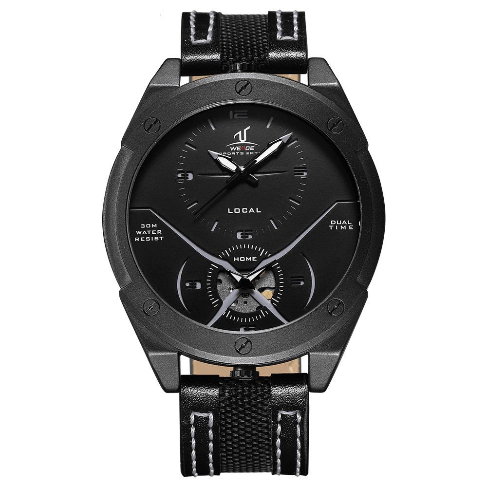 Weide Uv1703 Kleurrijk Uniek Design Heren Polshorloge Dual Time Display Quartz Horloges