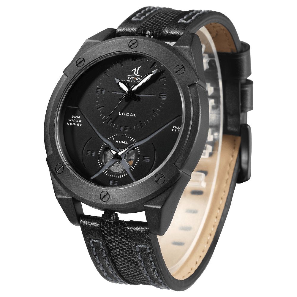 Weide Uv1703 Kleurrijk Uniek Design Heren Polshorloge Dual Time Display Quartz Horloges