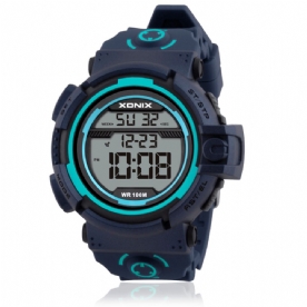 Xonix Nu 100M Waterdicht Lichtgevend Display Countdown Wekker Heren Digitaal Horloge