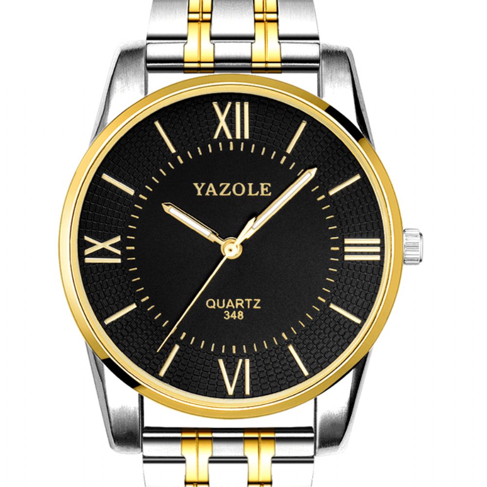 Yazole 348 Volledig Stalen Herenmode Zakelijke Stijl Liminous Display Quartz Horloge