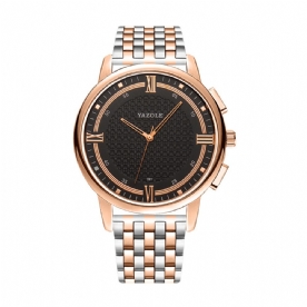 Yazole 391 Mode Casual Lichtgevende Uitgeholde Wijzer Wijzerplaat 3Atm Waterdicht Heren Quartz Horloge