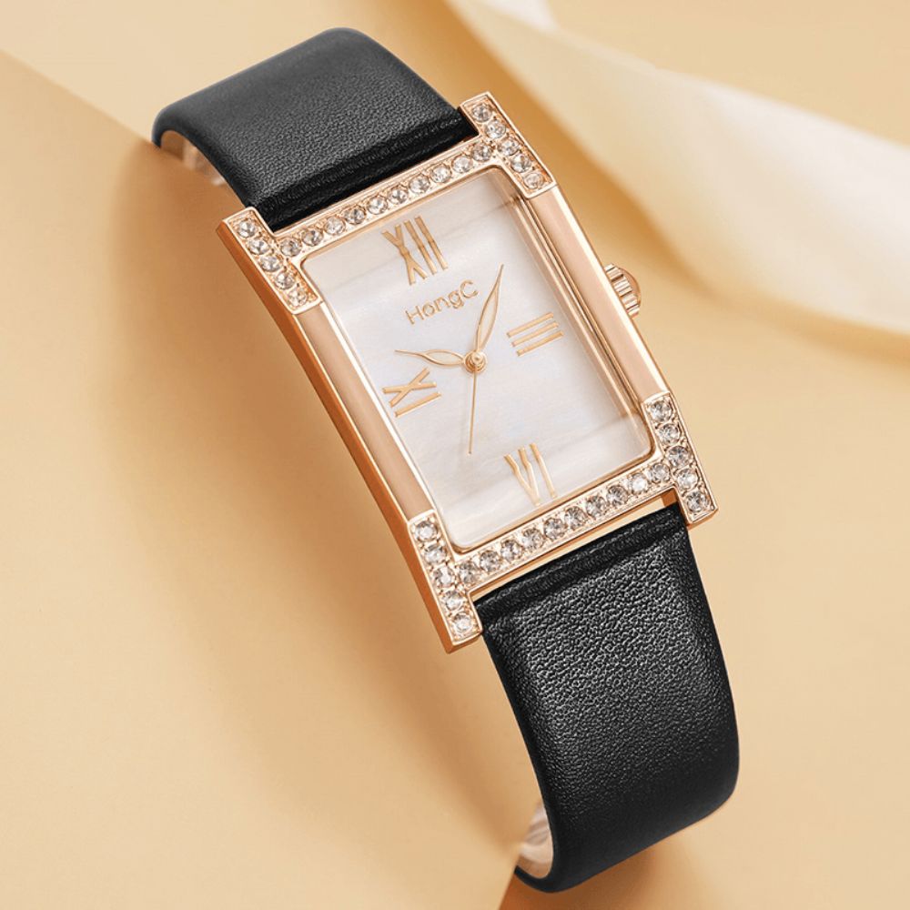 Yazole C001 Mode Toevallig Elegante Strass Decoratie Lichtgevende Display Leven Waterdicht Dames Quartz Horloge