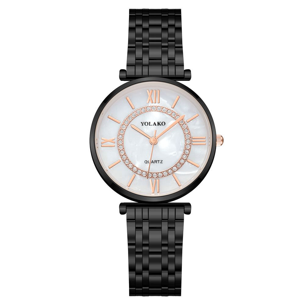 Yolakd A0707 Casual Stijl Ultradunne Volledig Gelegeerde Damespolshorloge Shell Wijzerplaat Quartz Horloge