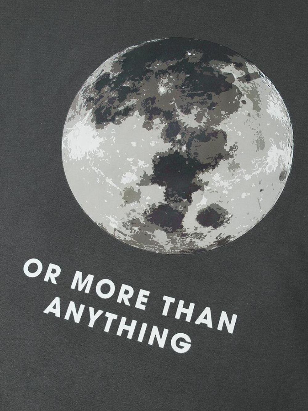 Back Moon Grafische Slogan Heren Met Pluche Gevoerde Warme Katoenen Hoodies Met Trekkoord