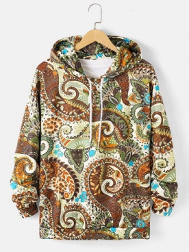 Herenhoodies Met Paisley-Print Trekkoord Zak