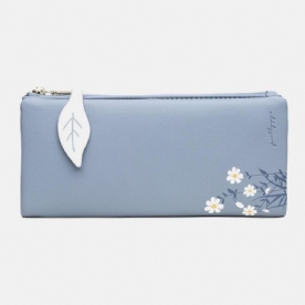 Dames 13 Kaartsleuven Bifold Bloem Bedrukte Lange Portemonnee Clutches Tas