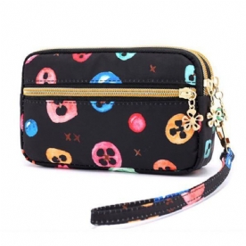 Dames Nylon Galaxy Patroon Clutch Bag Portemonnee Telefoon Portemonnee