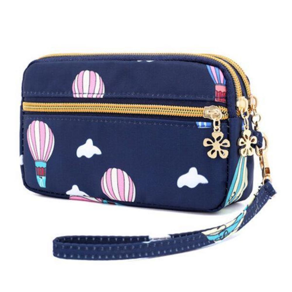 Dames Nylon Galaxy Patroon Clutch Bag Portemonnee Telefoon Portemonnee