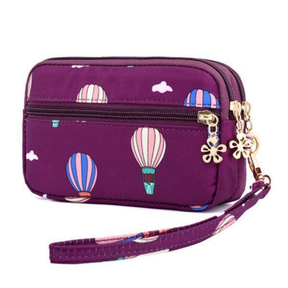 Dames Nylon Galaxy Patroon Clutch Bag Portemonnee Telefoon Portemonnee