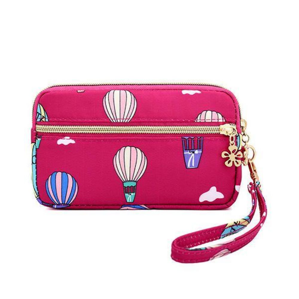 Dames Nylon Galaxy Patroon Clutch Bag Portemonnee Telefoon Portemonnee