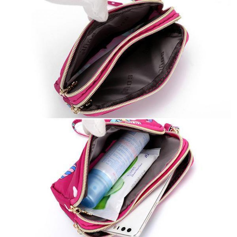 Dames Nylon Galaxy Patroon Clutch Bag Portemonnee Telefoon Portemonnee