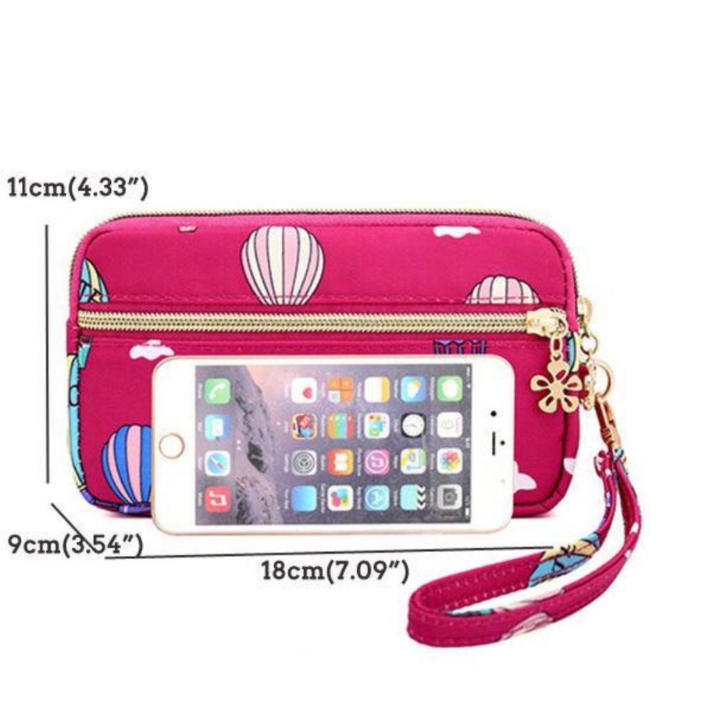 Dames Nylon Galaxy Patroon Clutch Bag Portemonnee Telefoon Portemonnee