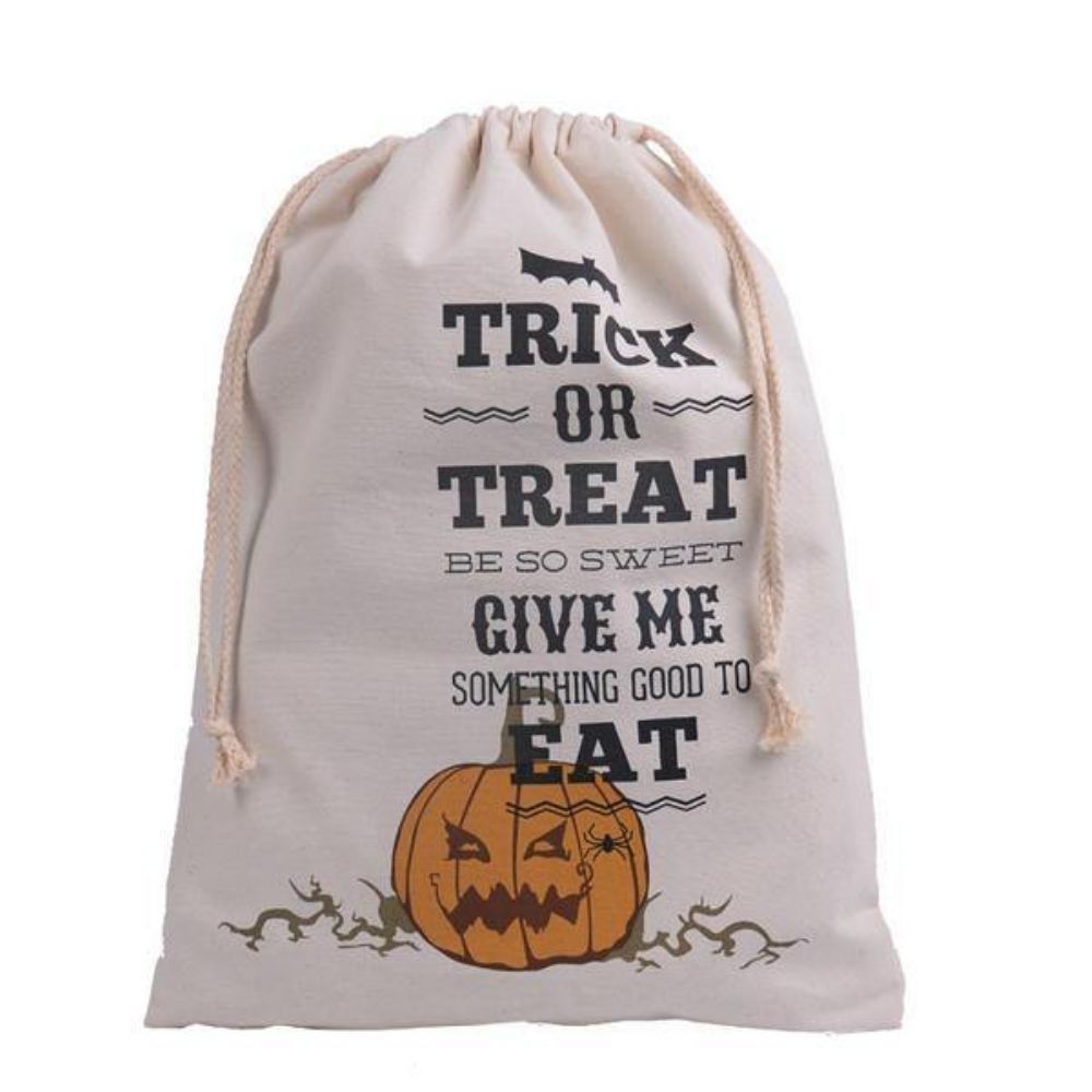 Halloween Tas Canvas Feest Halloween Zakken Snoep Geschenken Tas Met Trekkoord