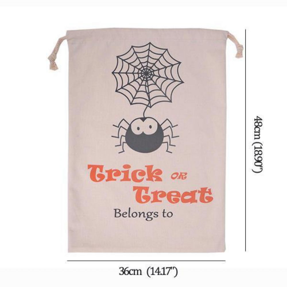 Halloween Tas Canvas Feest Halloween Zakken Snoep Geschenken Tas Met Trekkoord