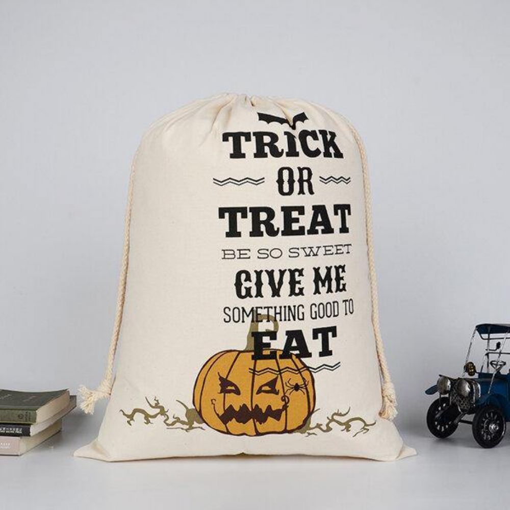 Halloween Tas Canvas Feest Halloween Zakken Snoep Geschenken Tas Met Trekkoord