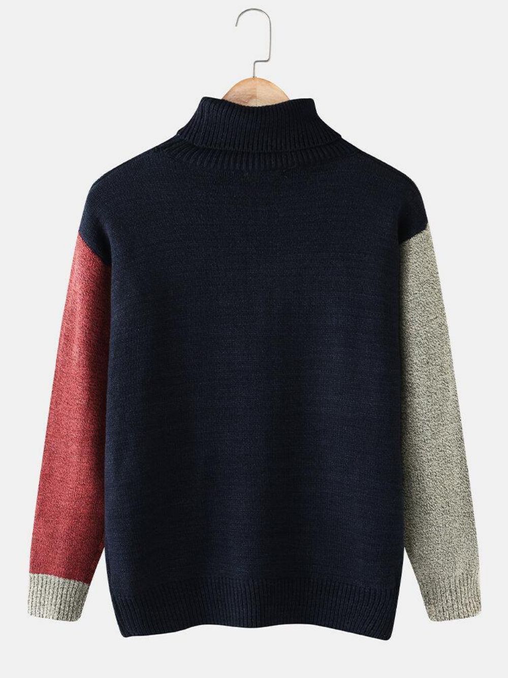 Coltrui Met Kleurblokken Heren Gebreid Geribbeld Casual Pullovers