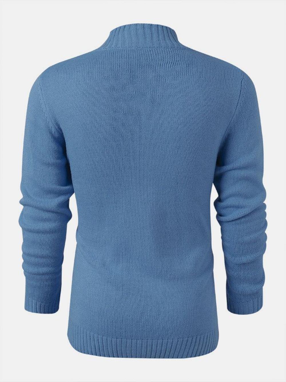 Effen Kleur Gebreid Herensweater Met Knopen Lange Mouwen