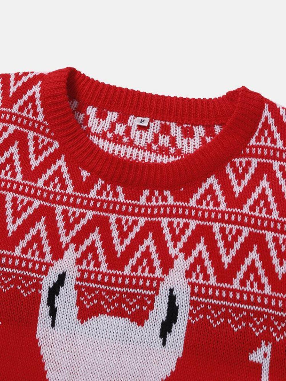 Kerst Heren Cartoon Alpaca & Geometrie Gebreide Warme Pullover Truien