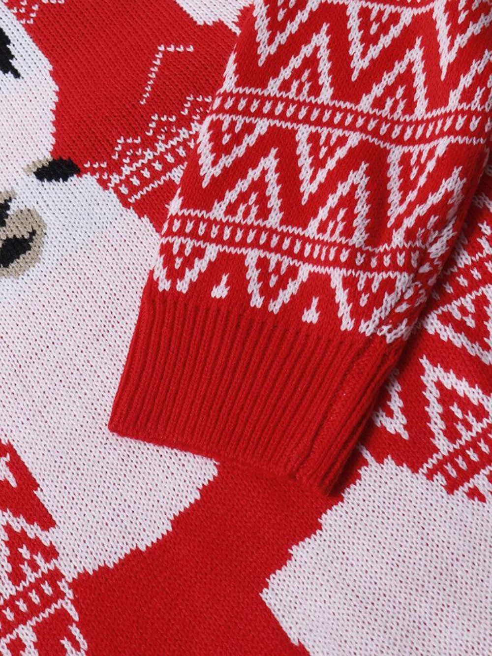 Kerst Heren Cartoon Alpaca & Geometrie Gebreide Warme Pullover Truien