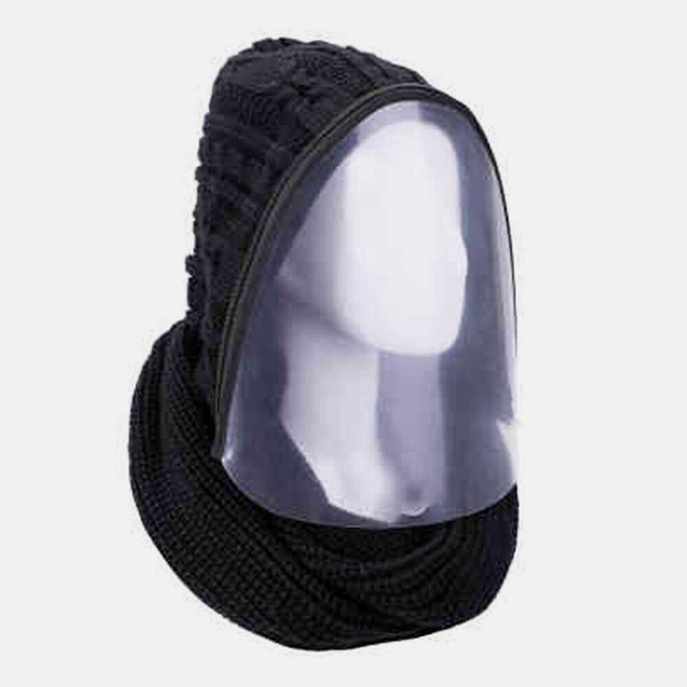 Unisex Afneembare Warm Houden Stofdichte Rits Nekbescherming Gebreide Gezichtsmasker Sjaal