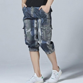 Casual Camo Multi Pockets Joggerbroek Korte Jeans