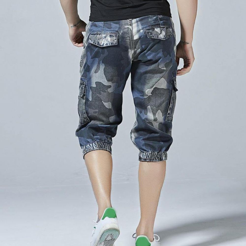 Casual Camo Multi Pockets Joggerbroek Korte Jeans