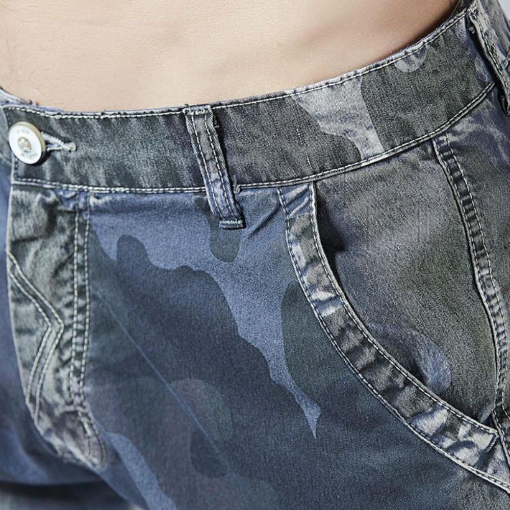 Casual Camo Multi Pockets Joggerbroek Korte Jeans