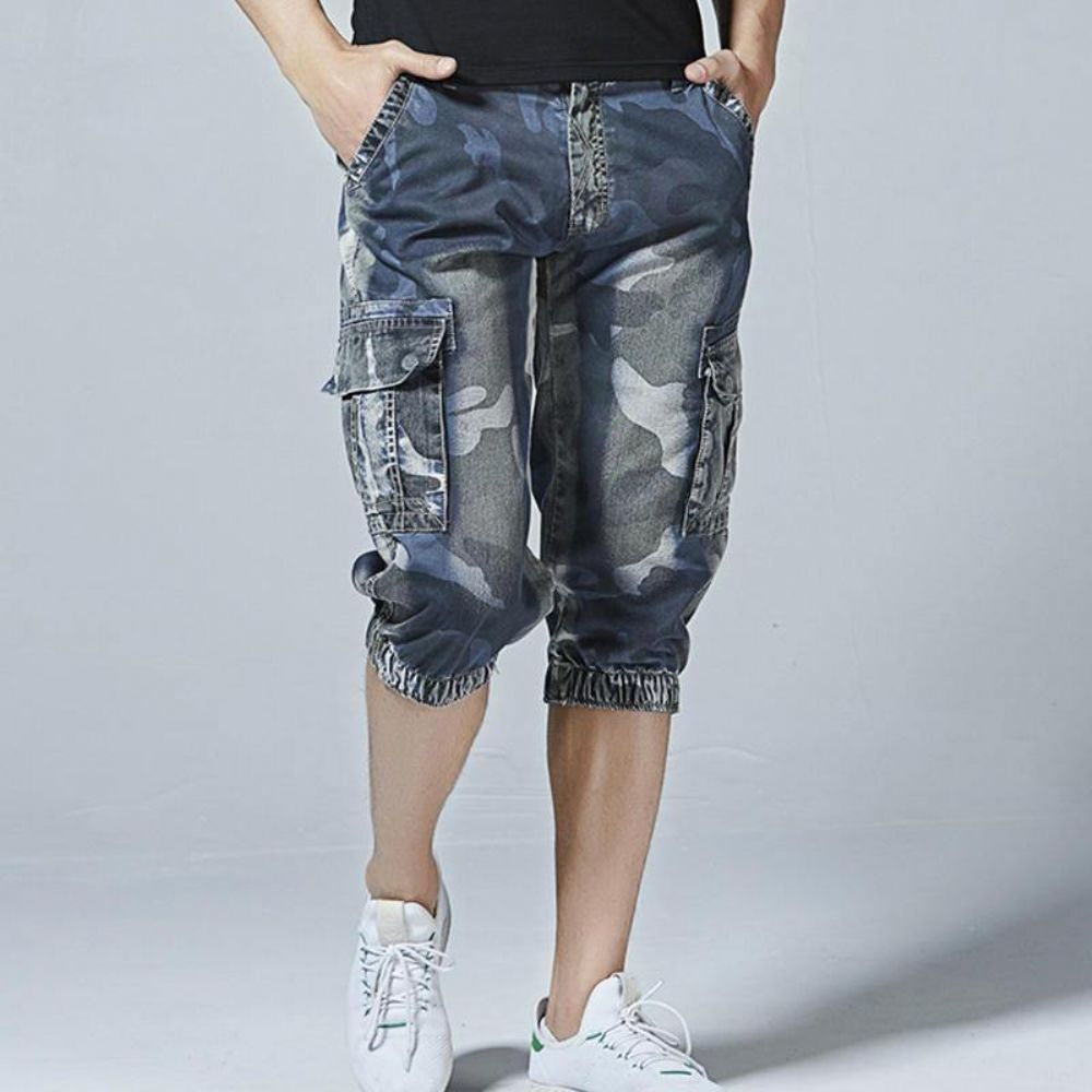 Casual Camo Multi Pockets Joggerbroek Korte Jeans