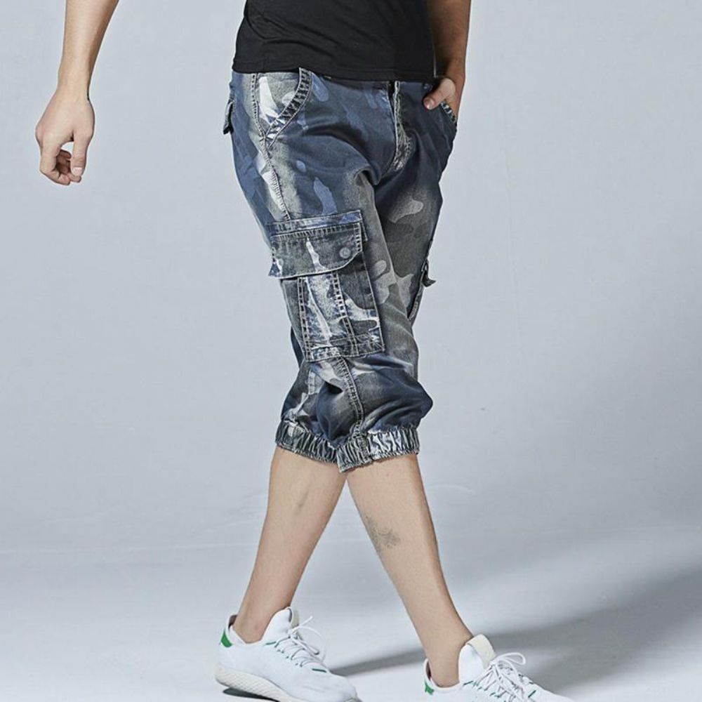 Casual Camo Multi Pockets Joggerbroek Korte Jeans