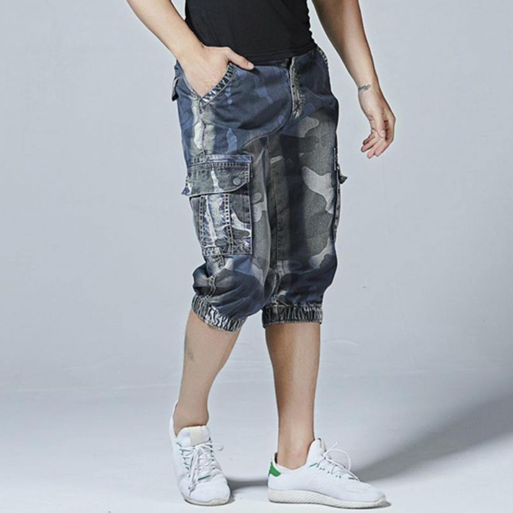 Casual Camo Multi Pockets Joggerbroek Korte Jeans