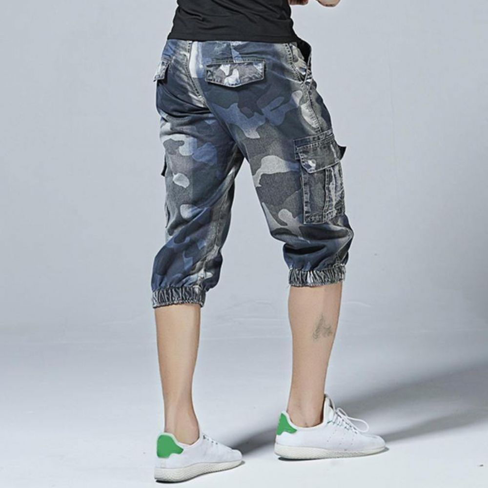 Casual Camo Multi Pockets Joggerbroek Korte Jeans