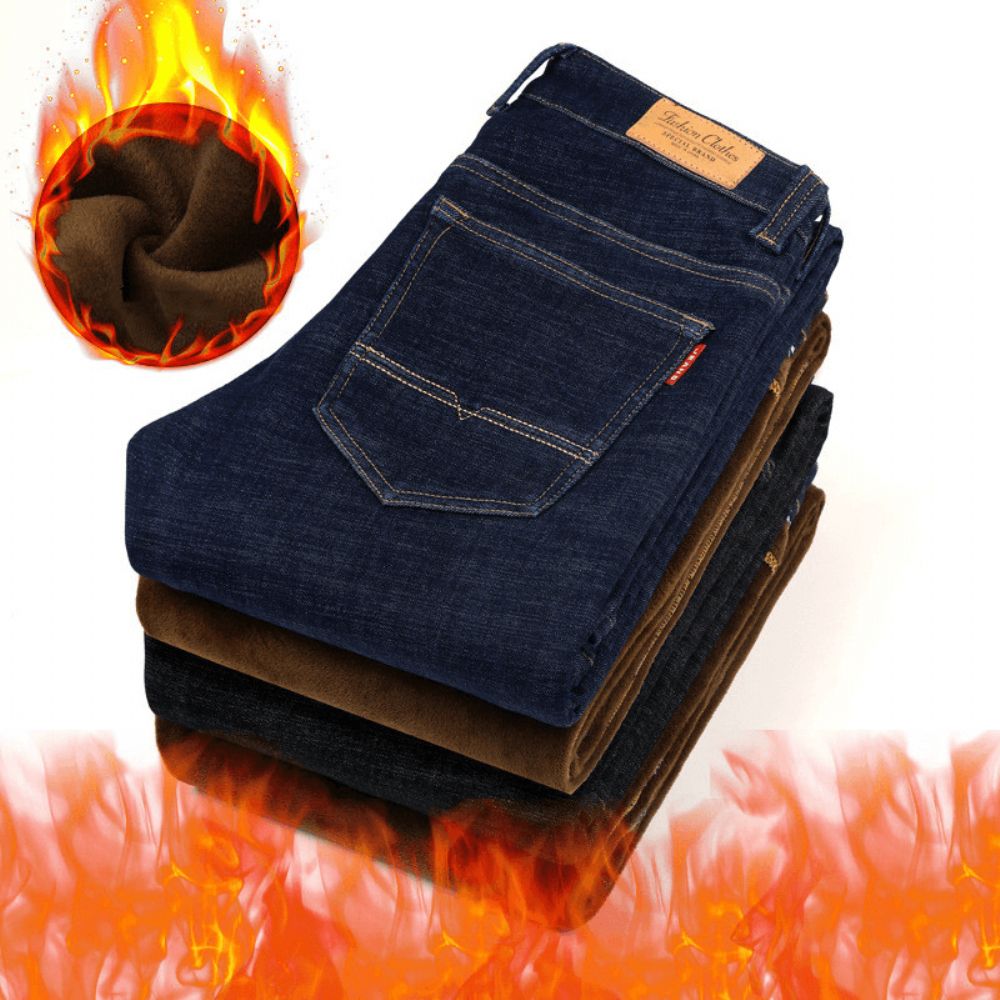 Dikke Warme Fluwelen Denim Broek