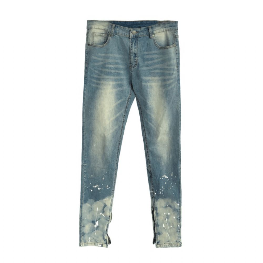 Herenjeans Kleurverloop Mode Grote Maat Blauwe Herenjeans