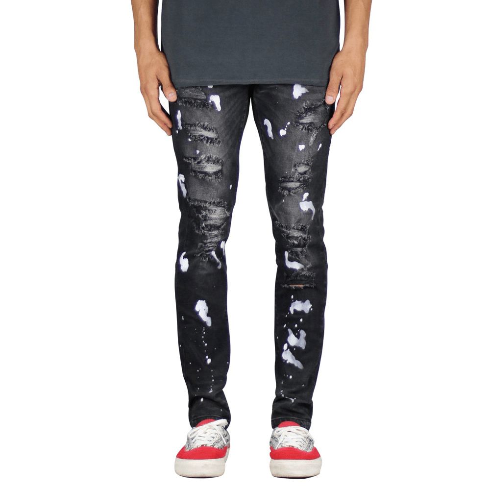 Jeans Heren Persoonlijkheidstrend Paint Splashed Holes Jeans Heren