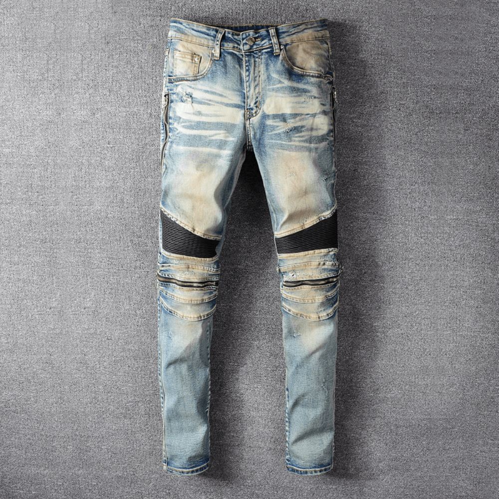 Slim-Fit Jeans Met Kniestiksels