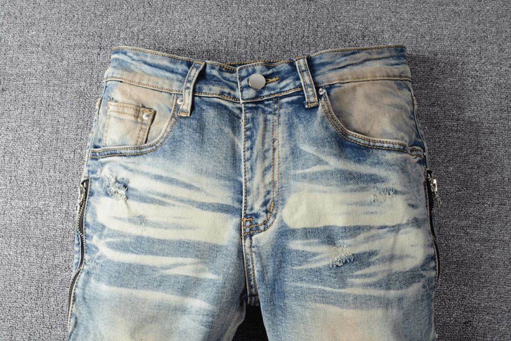 Slim-Fit Jeans Met Kniestiksels