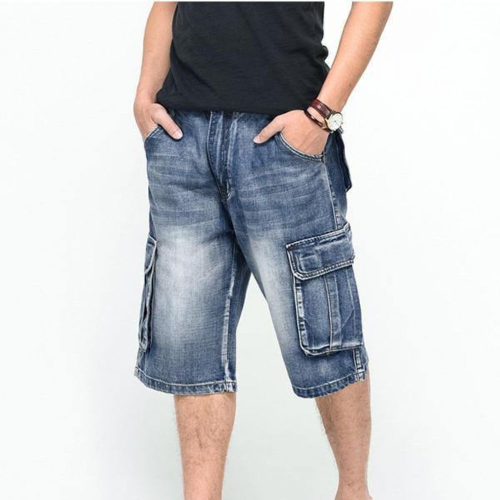 Zomer Heren Grote Zakken Jeans Losse Street Skateboard Denims Shorts