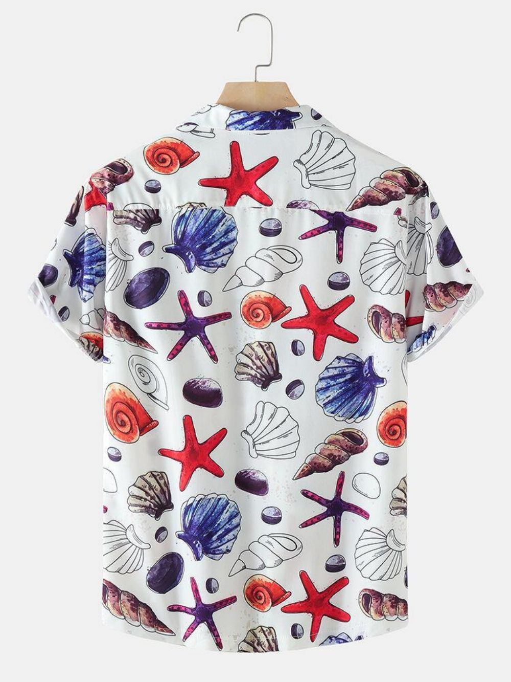 Holiday Starfish Ocean Element Print-Overhemden Met Reverskraag Heren