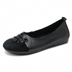 Dames Casual Effen Kleur Geplooide Zachte Platte Loafers Schoenen