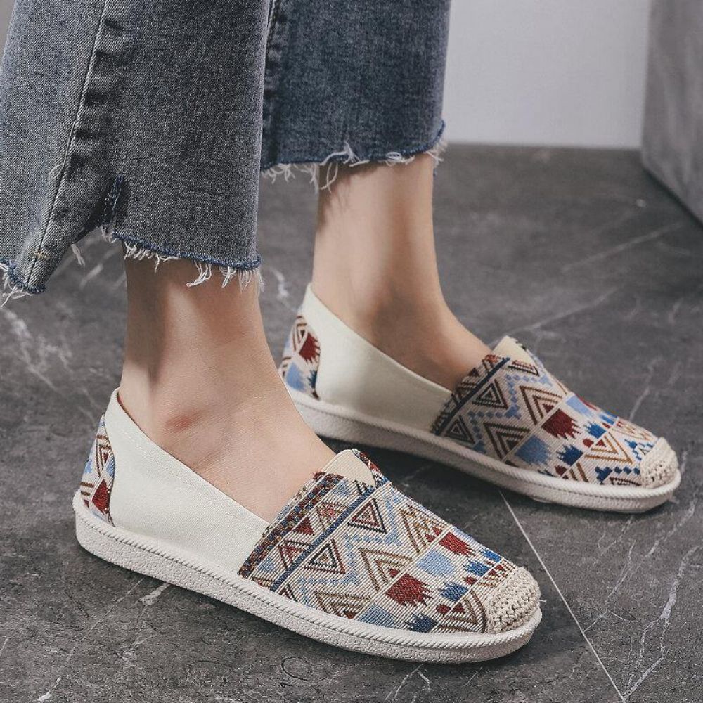 Dames Casual Soft Patchwork Vissersschoenen Met Ronde Neus