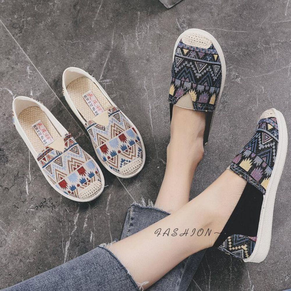 Dames Casual Soft Patchwork Vissersschoenen Met Ronde Neus