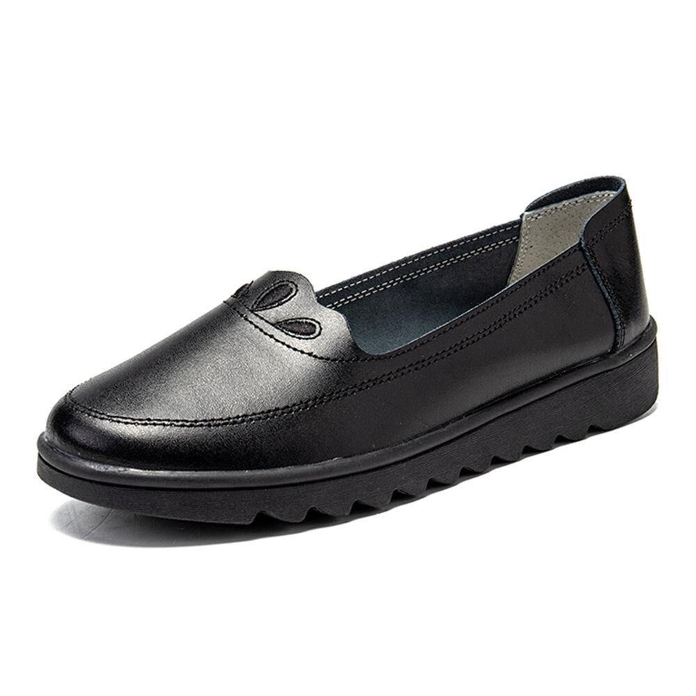 Dames Dagelijks Ronde Teen Zachte Effen Kleur Platte Loafers Schoenen