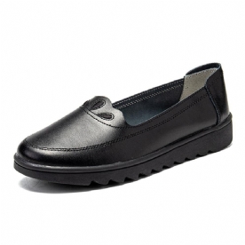 Dames Dagelijks Ronde Teen Zachte Effen Kleur Platte Loafers Schoenen