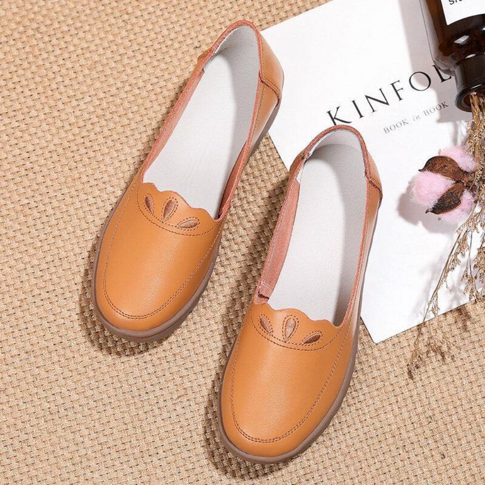 Dames Dagelijks Ronde Teen Zachte Effen Kleur Platte Loafers Schoenen