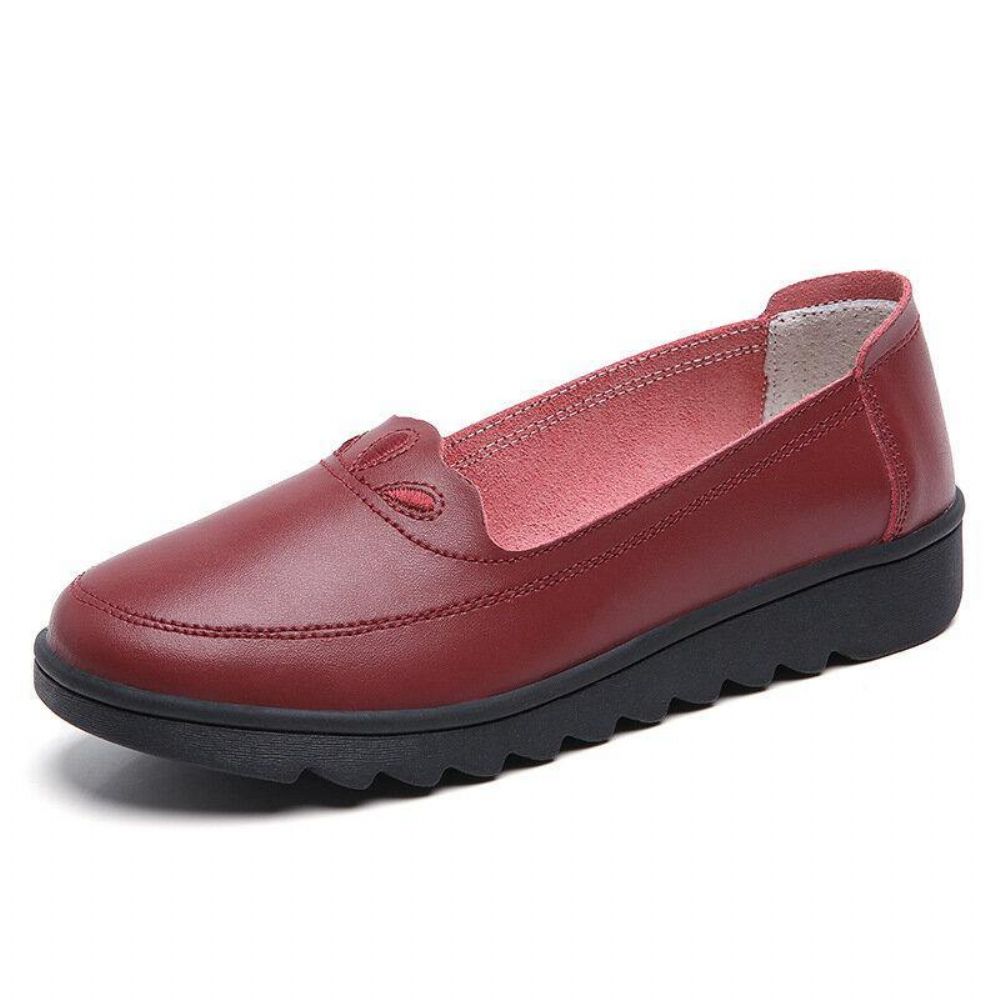 Dames Dagelijks Ronde Teen Zachte Effen Kleur Platte Loafers Schoenen