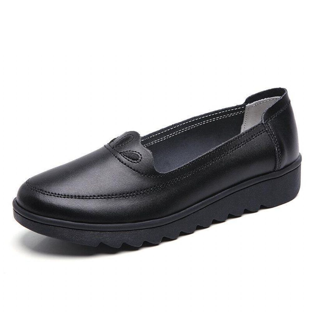 Dames Dagelijks Ronde Teen Zachte Effen Kleur Platte Loafers Schoenen