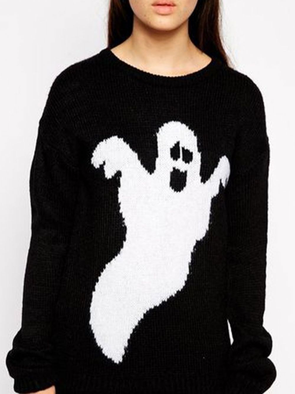 Casual Halloween-Sweater Met Lange Mouwen Ronde Hals